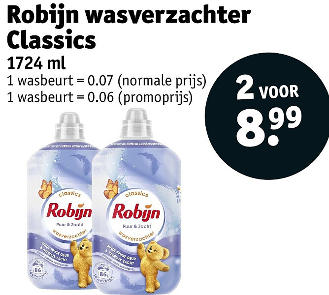 Robijn wasverzachter Classics 1724 ml 2 VOOR
