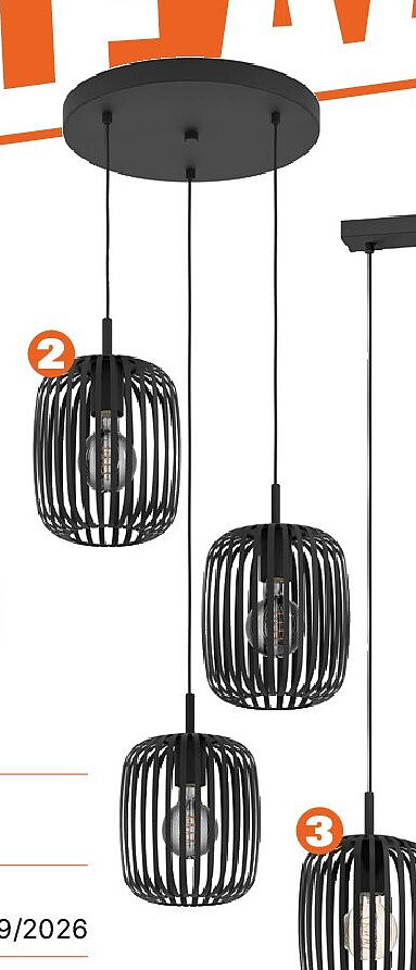 HANGLAMP “ROMAZZINA” 3 X E27