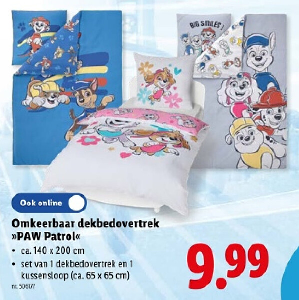 Omkeerbaar dekbedovertrek »PAW Patrol<