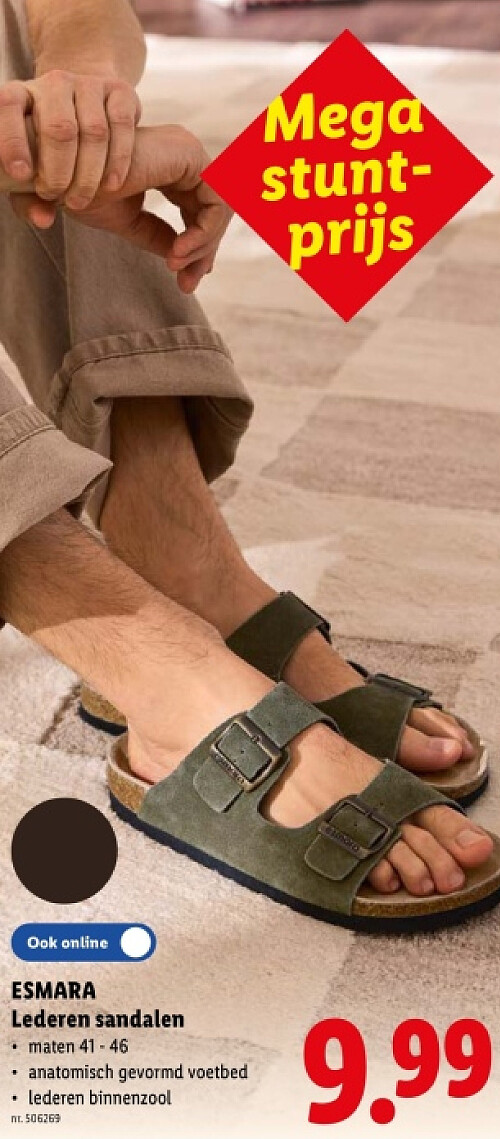 Lederen sandalen