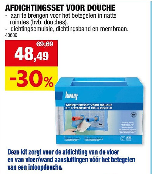 AFDICHTINGSSET VOOR DOUCHE