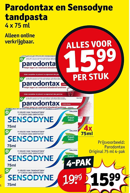 Parodontax en Sensodyne tandpasta
