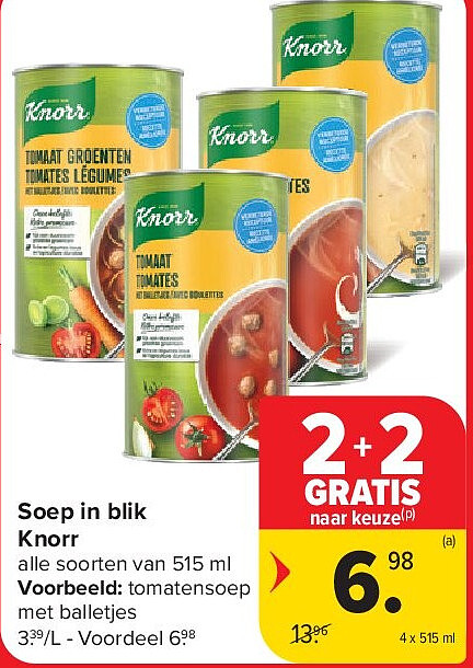 Soep in blik Knorr