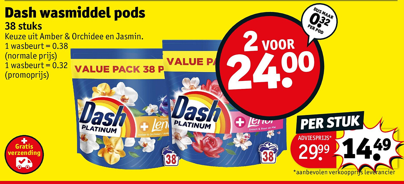 Dash wasmiddel pods
