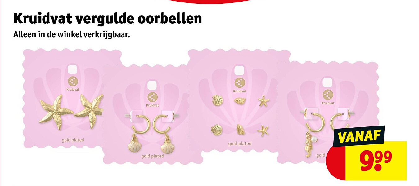 Kruidvat vergulde oorbellen