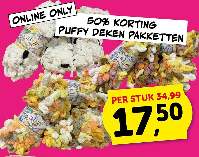 Puffy deken pakketten