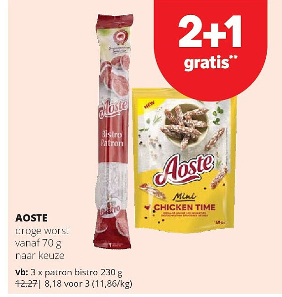 AOSTE patron bistro 230 g