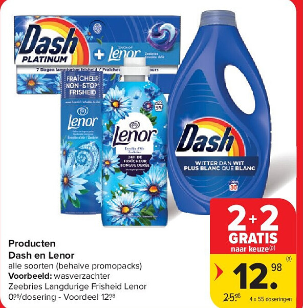 Producten Dash en Lenor