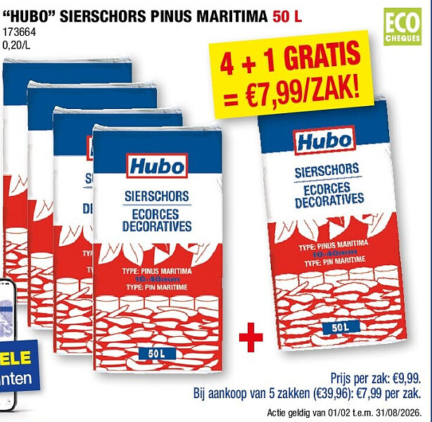 “HUBO” SIERSCHORS PINUS MARITIMA 50 L