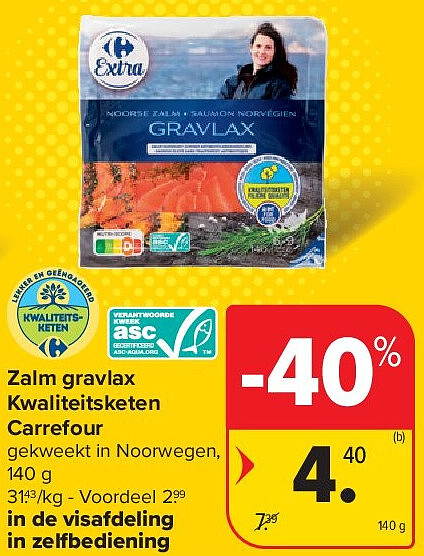 Zalm gravlax Kwaliteitsketen Carrefour