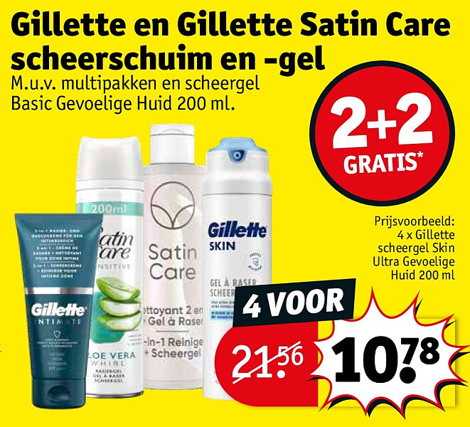 Gillette en Gillette Satin Care scheerschuim en -gel
