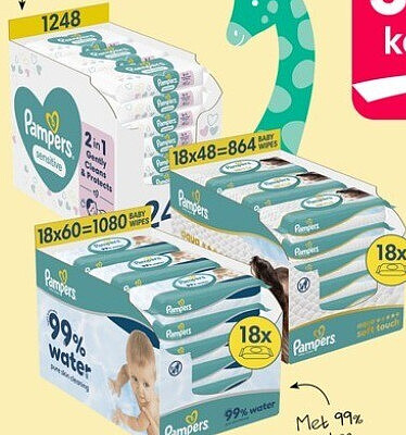 Pampers 18- en 24-packs doekjes