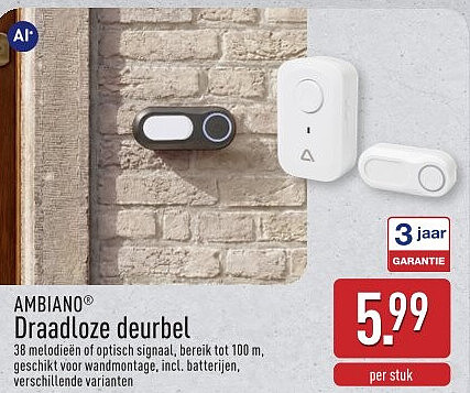 Draadloze deurbel