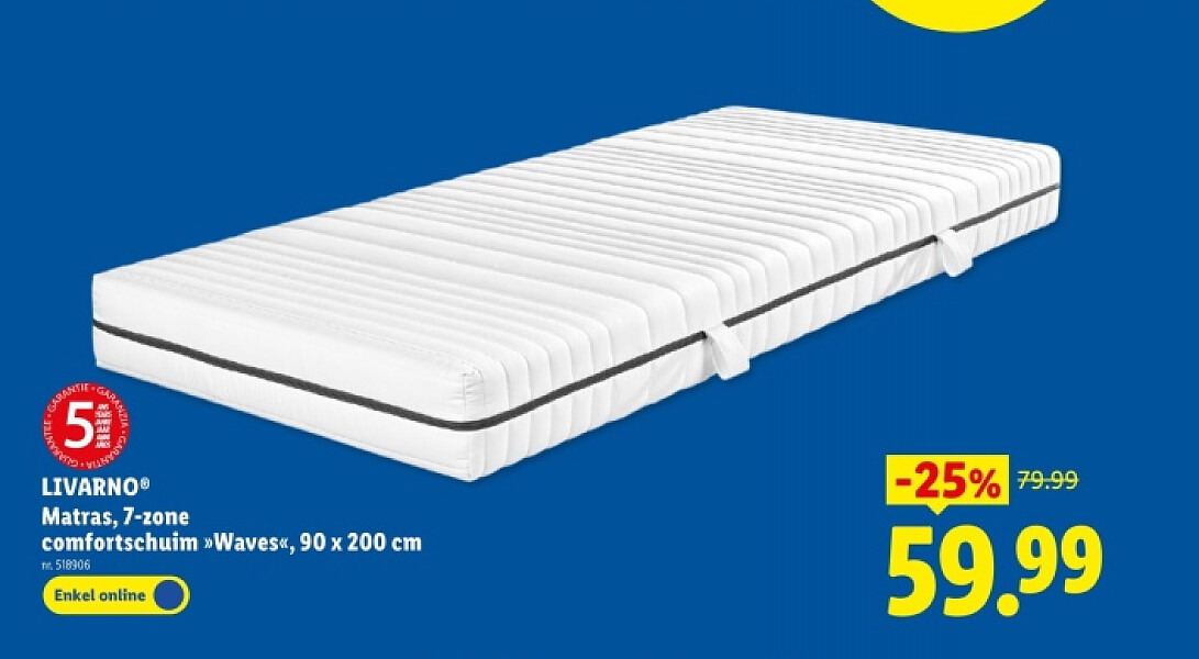 Matras,7-zone comfortschuim »Waves«, 90 x 200 cm