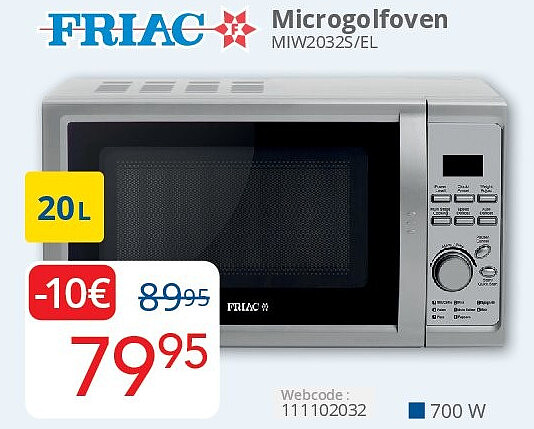 Friac Microgolfoven MIW2032S/EL