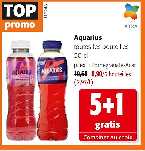 Aquarius toutes les bouteilles 50 cl
