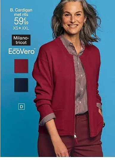 Cardigan met rits in milanotricot