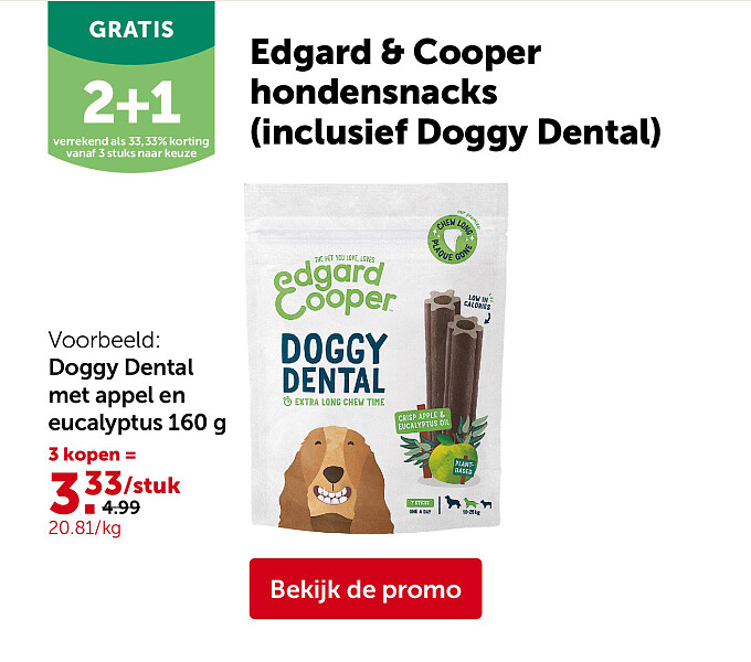 Doggy Dental met appel en eucalyptus 160 g