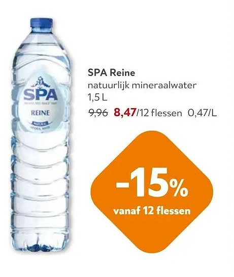 SPA Reine natuurlijk mineraalwater 1,5 L