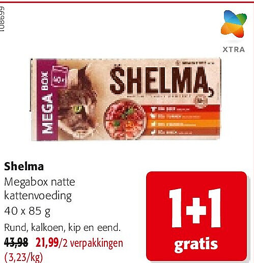 Shelma Megabox natte kattenvoeding 40 x 85 g