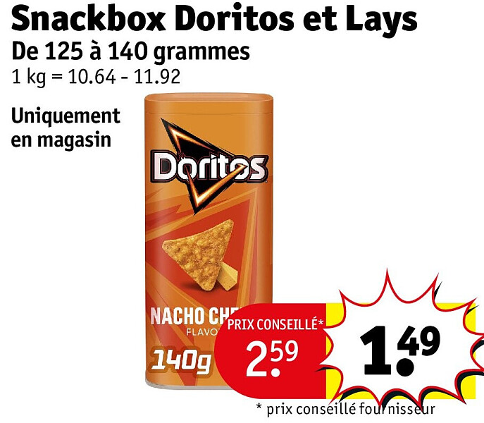 Snackbox Doritos et Lays