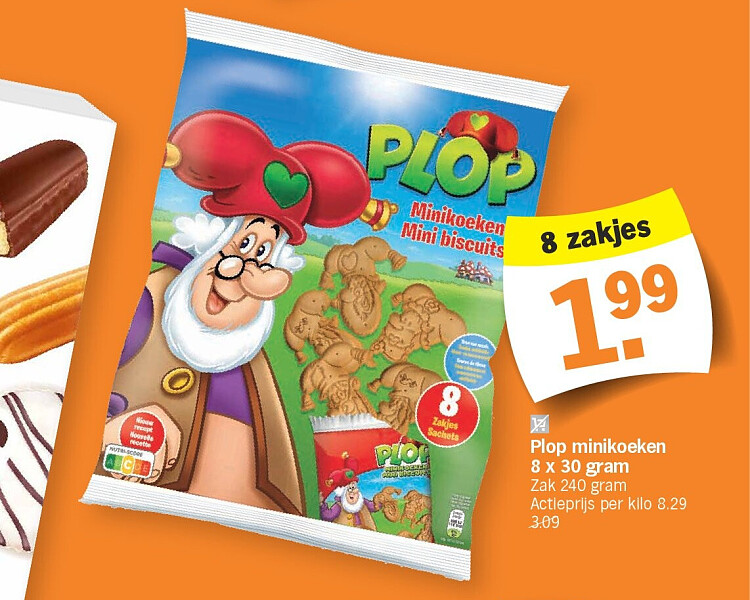 Plop minikoeken 8 x 30 gram