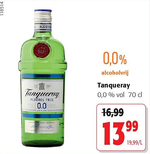 Tanqueray 0,0 % vol 70 cl