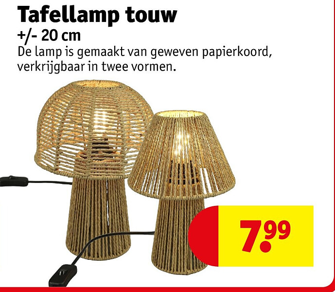 Tafellamp touw