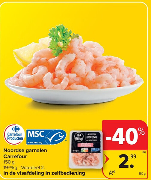 Noordse garnalen Carrefour