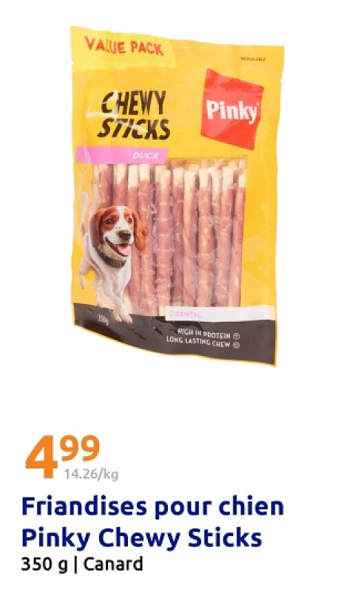 Friandises pour chien Pinky Chewy Sticks