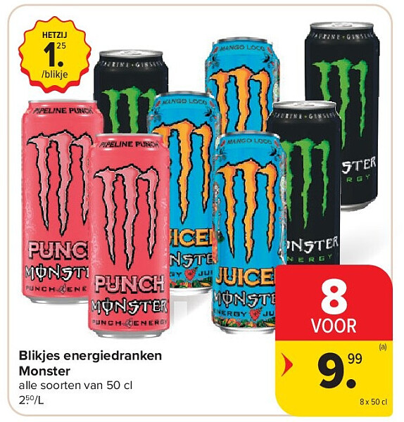 Blikjes energiedranken Monster