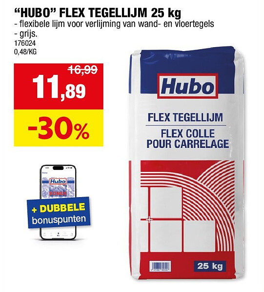 “HUBO” FLEX TEGELLIJM 25 kg