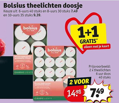 Bolsius theelichten doosje