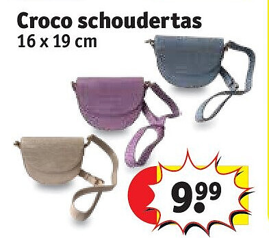 Croco schoudertas