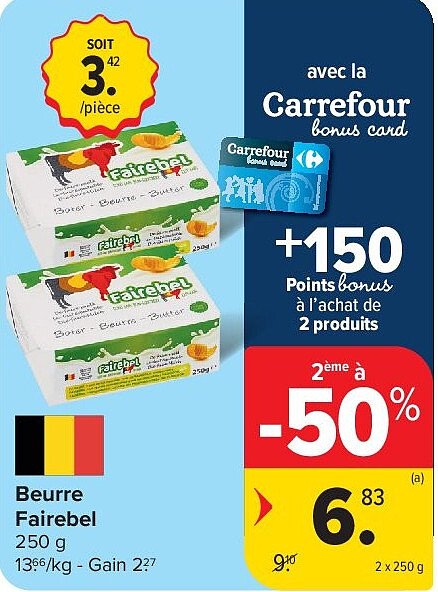 Beurre Fairebel 2 x 250 g