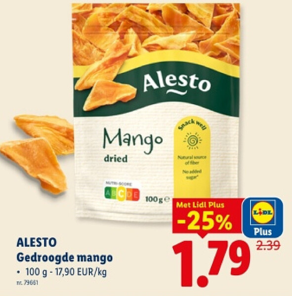 Gedroogde mango
