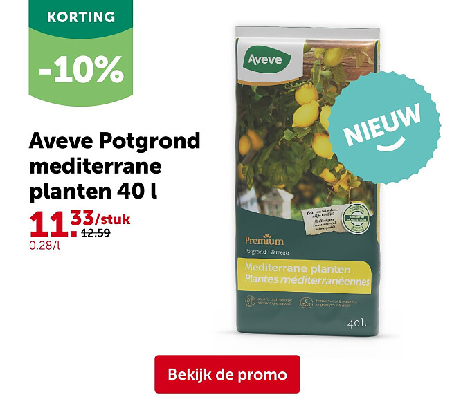 Aveve Potgrond mediterrane planten 40 l
