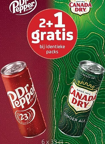 Dr Pepper / Canada Dry 6 x 33 cl