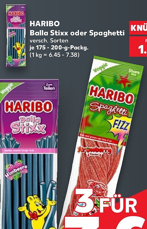 HARIBO Balla Stixx oder Spaghetti