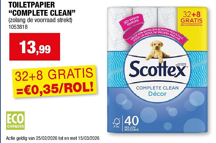 TOILETPAPIER “COMPLETE CLEAN”