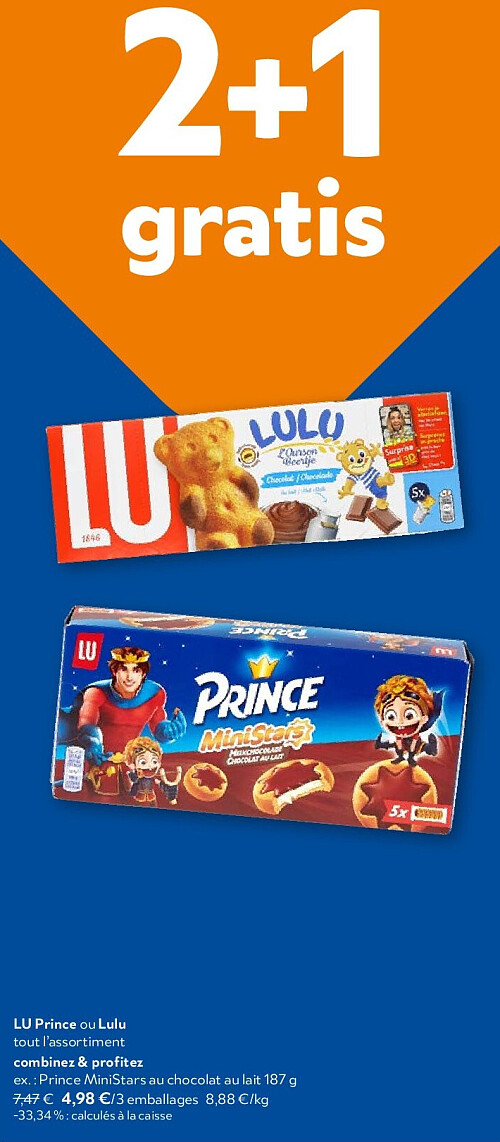Prince MiniStars au chocolat au lait 187 g