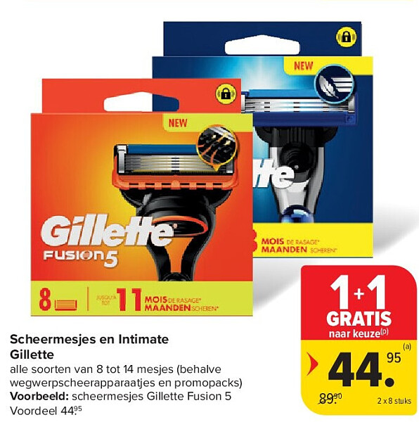 Scheermesjes en Intimate Gillette