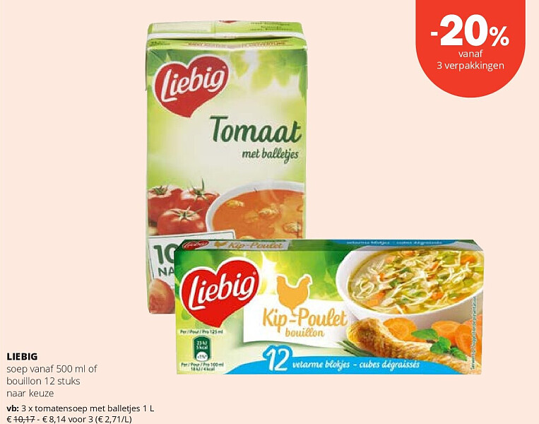 LIEBIG soep vanaf 500 ml