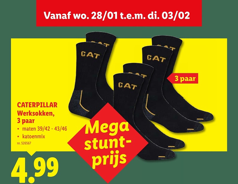 CATERPILLAR Werksokken, 3 paar