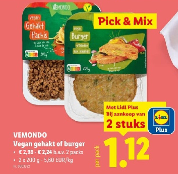 Vegan gehakt of burger