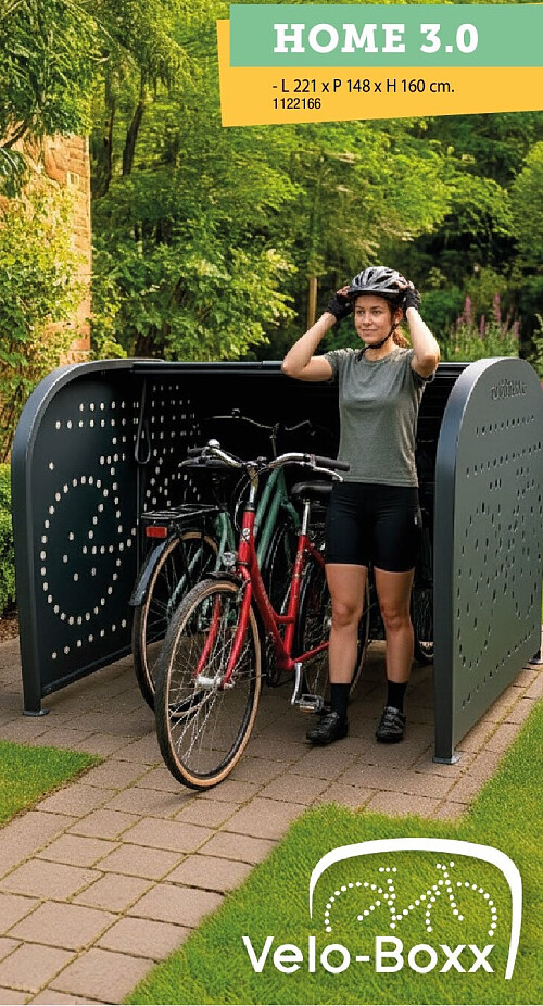 Velo-Boxx Home 3.0 abri à vélos 221,4x148,2x160 cm anthracite