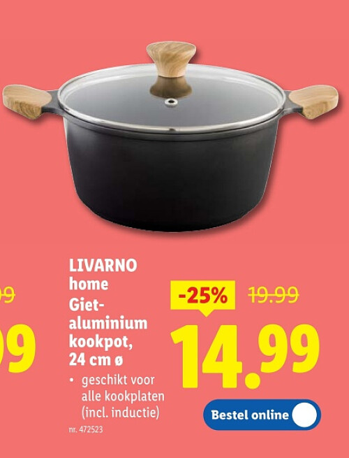 Gietaluminium kookpot, 24 cm ø