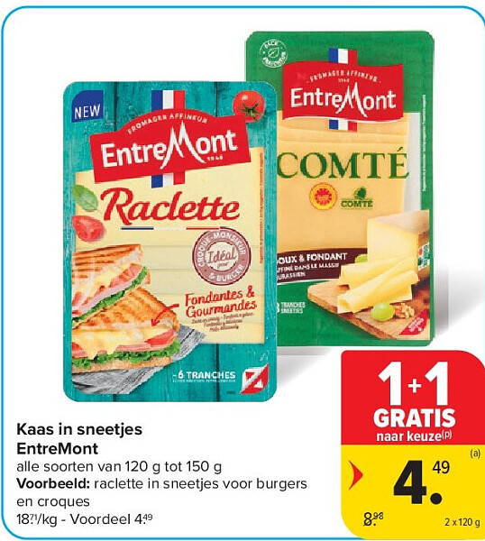 Kaas in sneetjes EntreMont