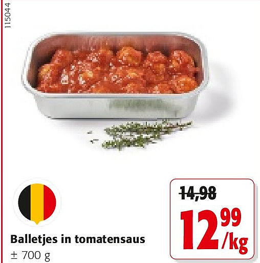 Balletjes in tomatensaus