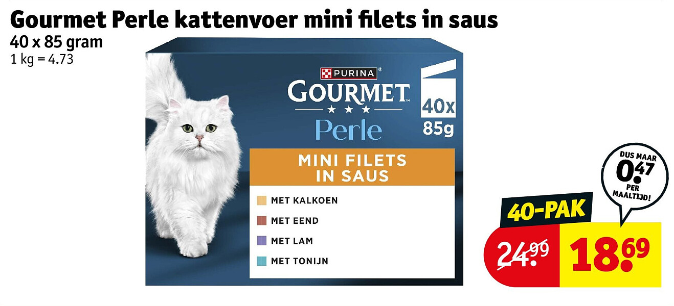 Gourmet Perle kattenvoer mini filets in saus